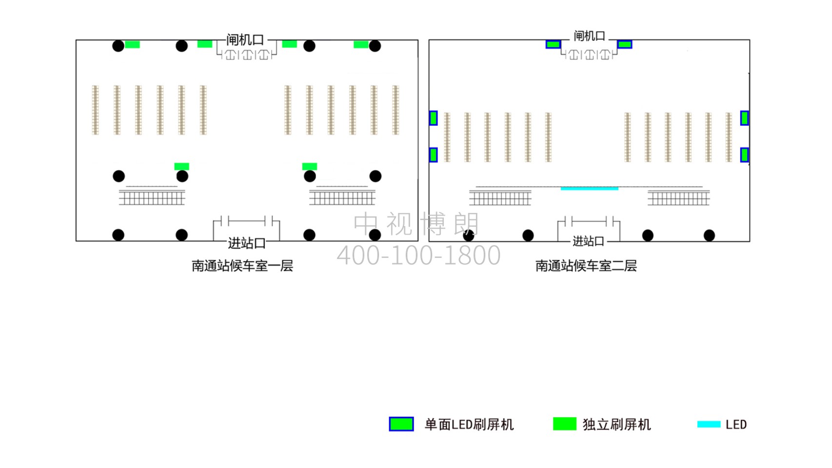 南通站广告-进站候车室LED屏点位图