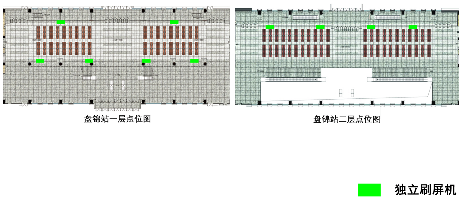 盘锦站广告-候车室独立刷屏套装点位图
