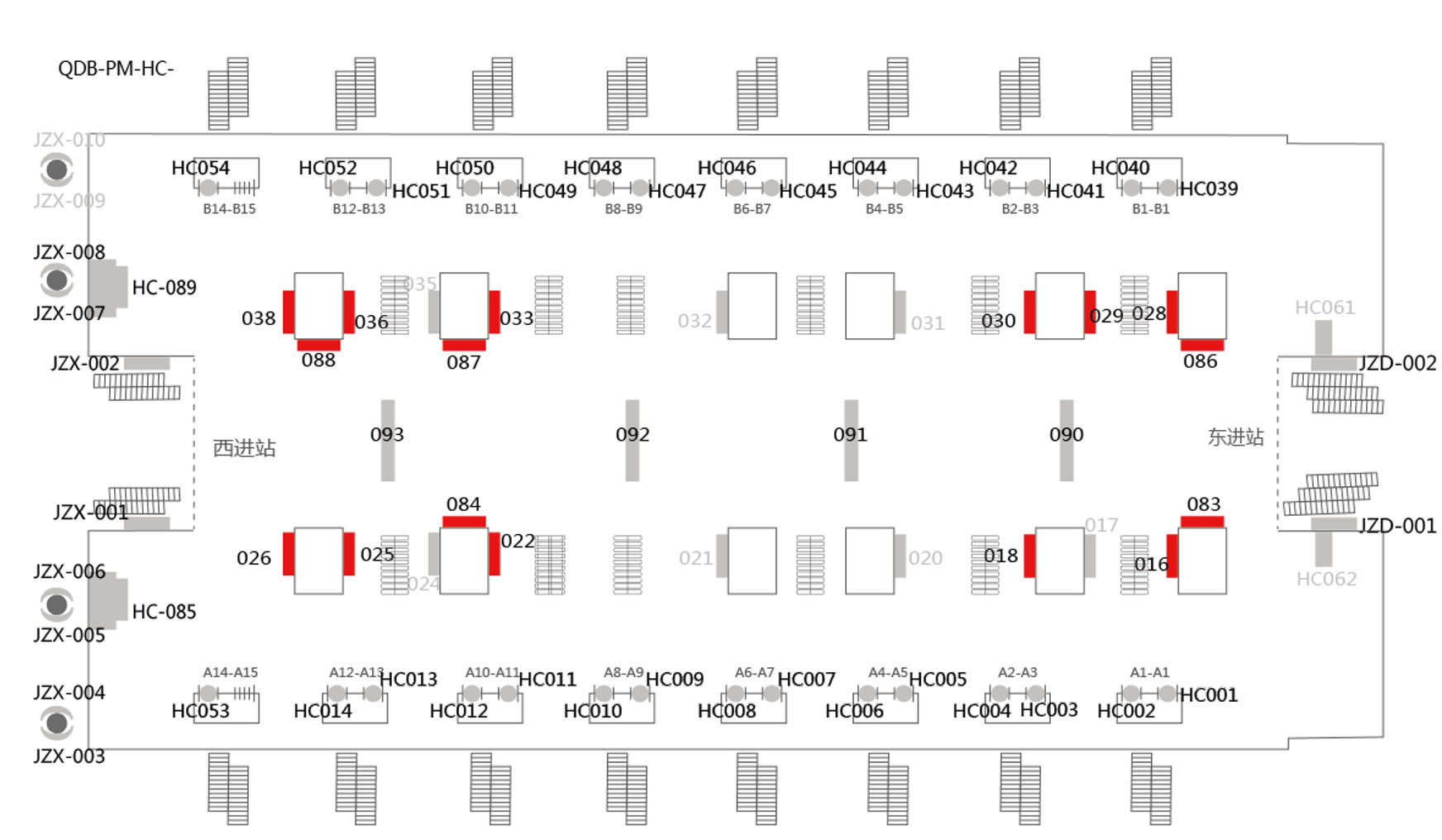 青岛北站广告-进站候车厅灯箱6点位图
