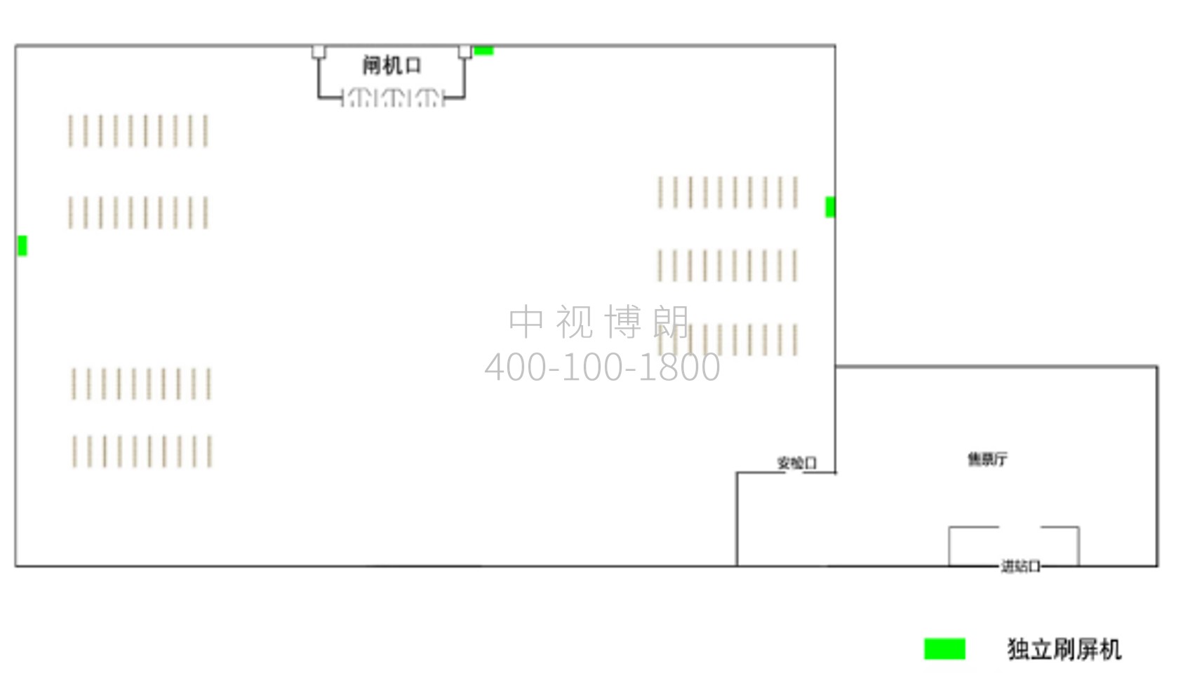 祁县东站广告-候车室独立刷屏套装点位图