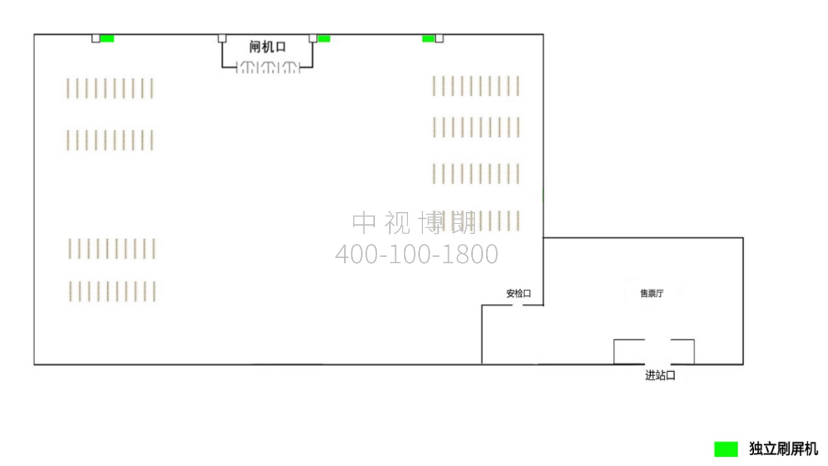 忻州西站广告-候车室独立刷屏点位图
