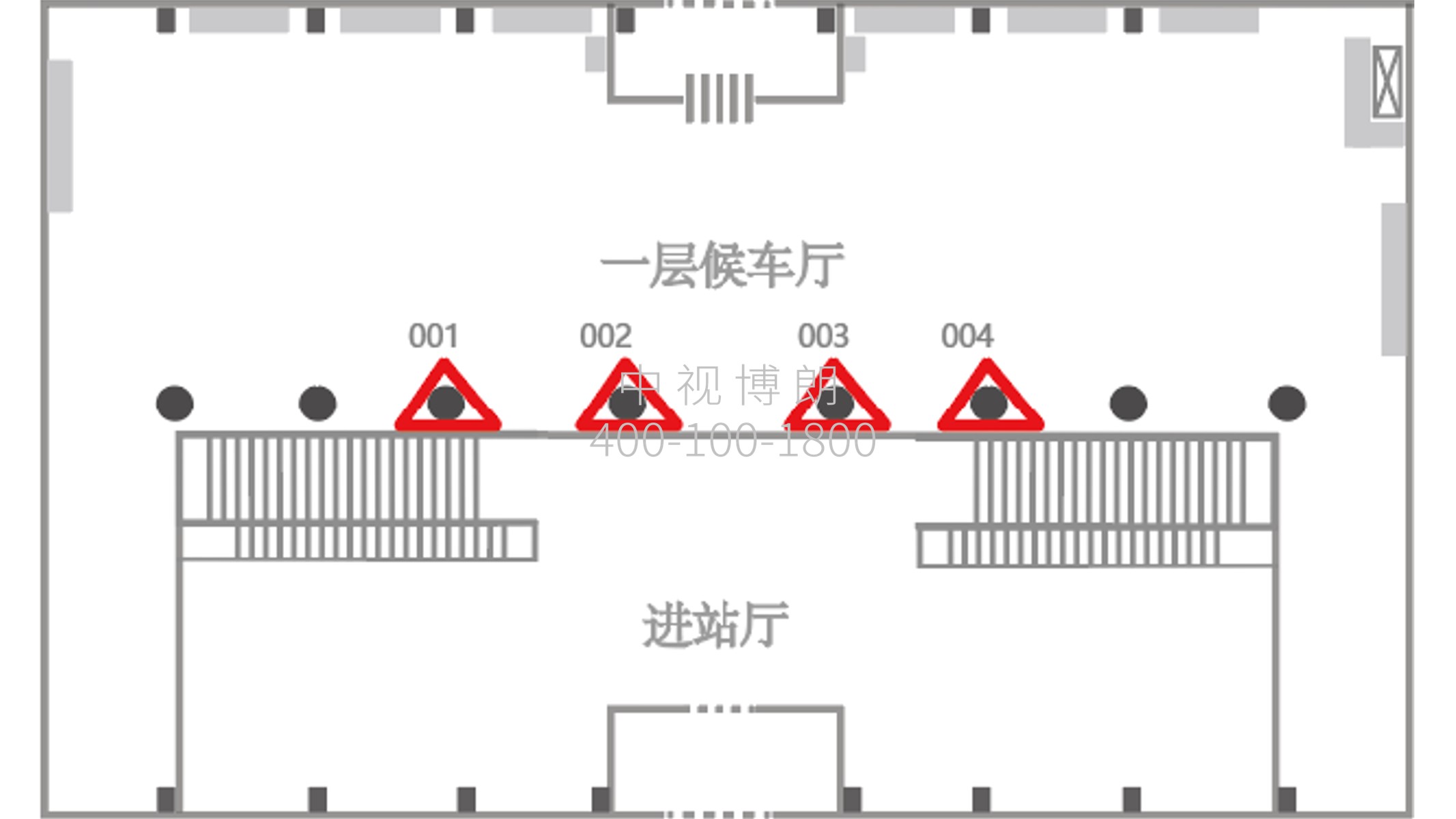 荣成站广告-候车室包柱灯箱点位图
