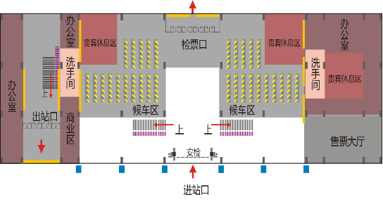 三亚站广告-一楼候车厅灯箱点位图