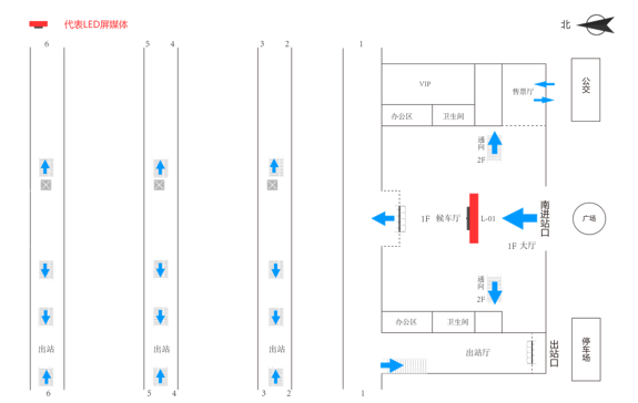 三亚站广告-候车室刷屏套装点位图