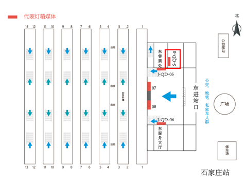 Shijiazhuang Station Advertising-Light box in the ticket hall at the entrance of Dongjin StationBitmap