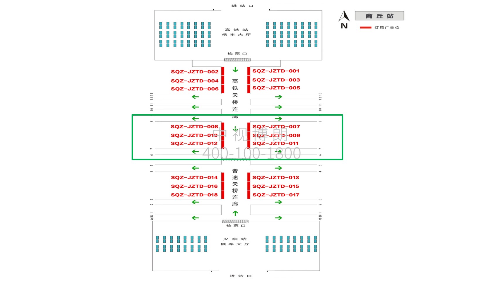 商丘站-进站通道灯箱套装2点位图