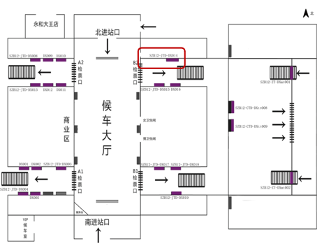 Suzhou North Station-A light box on the west wall of the northeast entrance passage's north wallBitmap