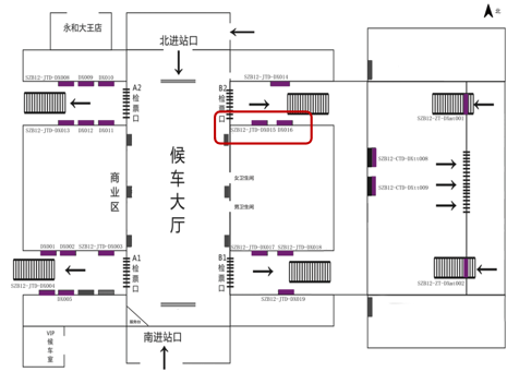 Suzhou North Station-Northeast entrance passage south wall west light boxBitmap