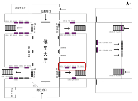 Suzhou North Station-Light box on the west wall of the north wall of the southeast entrance passageBitmap