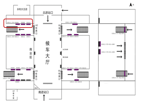 Suzhou North Station-Northwest entrance passage, north wall, west light boxBitmap