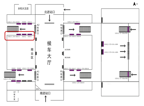 Suzhou North Station-Northwest entrance passage south wall west light boxBitmap