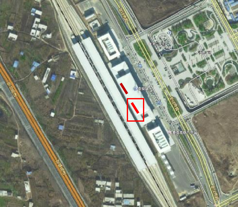 泰安站-候车大厅LED大屏左侧灯箱点位图