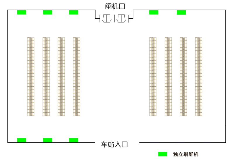 铁岭西站广告-候车室独立刷屏套装点位图