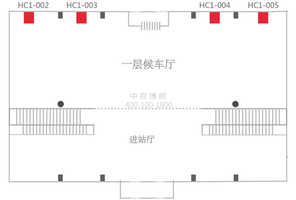 威海站广告-进站一楼候车厅墙面灯箱2位置图