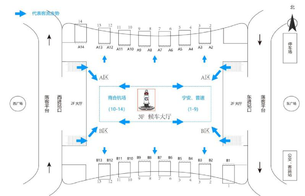 芜湖站广告-候车大厅中央服务中心LED屏套装点位图