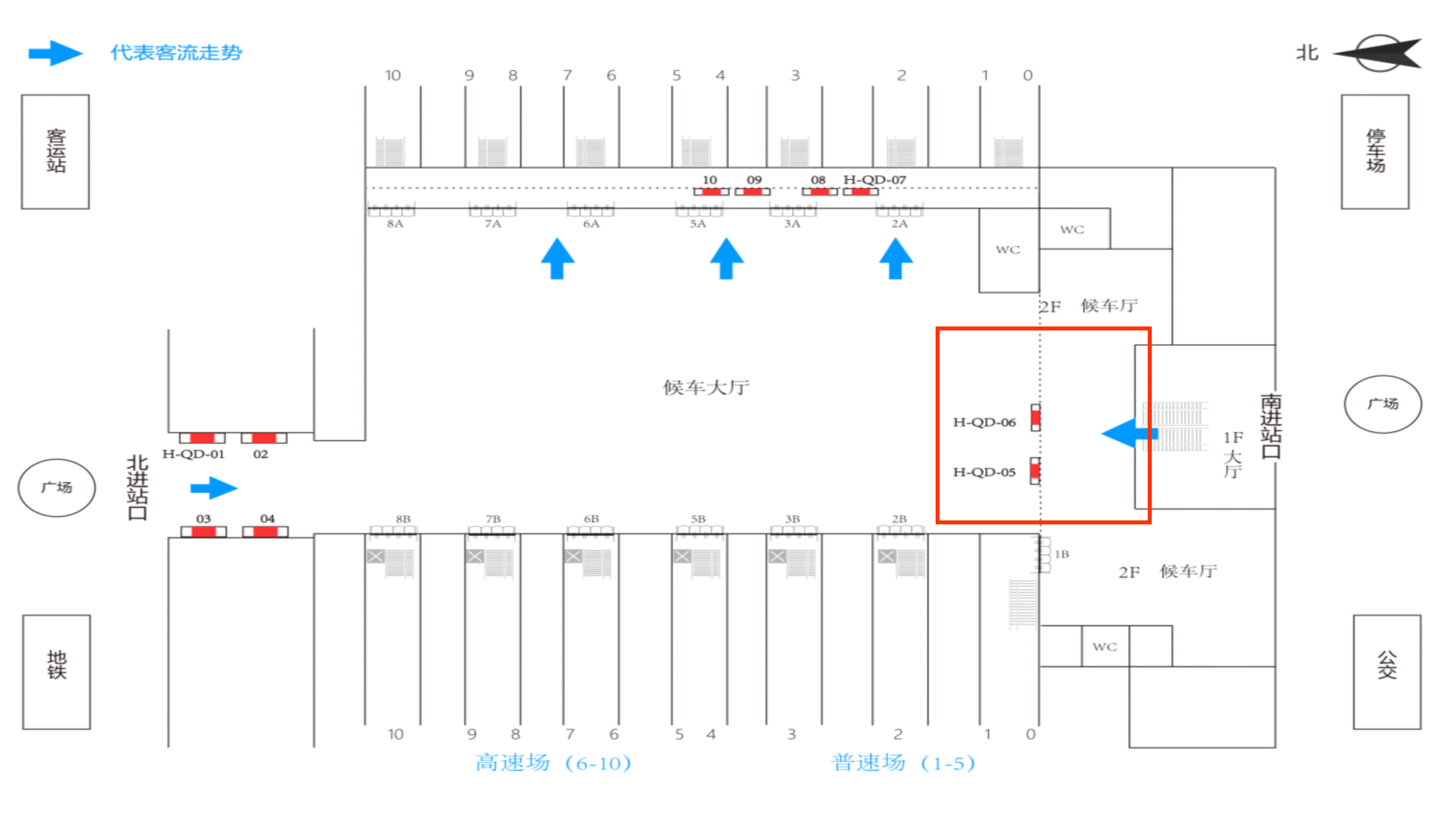 无锡站广告-进站口南两侧灯箱点位图