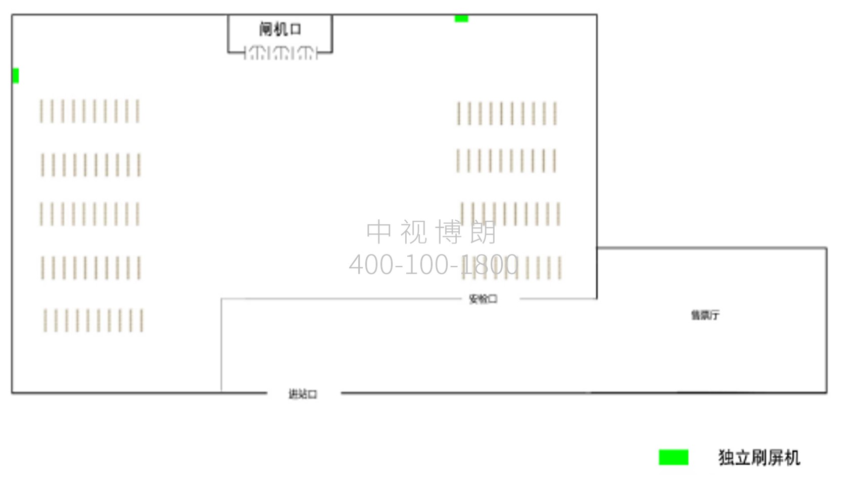 襄汾西站广告-候车室独立刷屏套装点位图