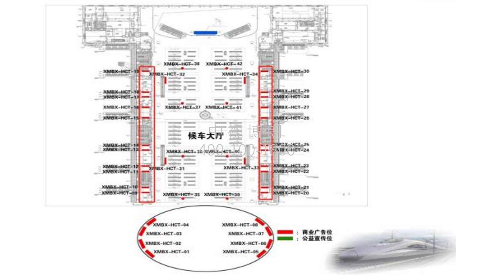 厦门北站广告-进站候车厅安检口灯箱进站点位图