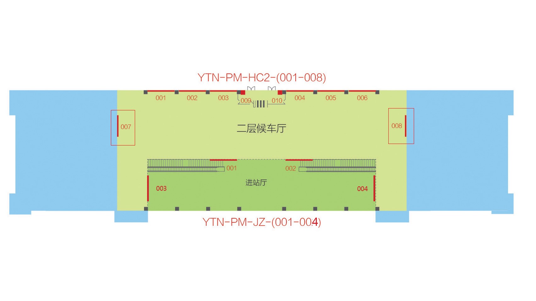 烟台南站广告-进站候车区灯箱2点位图