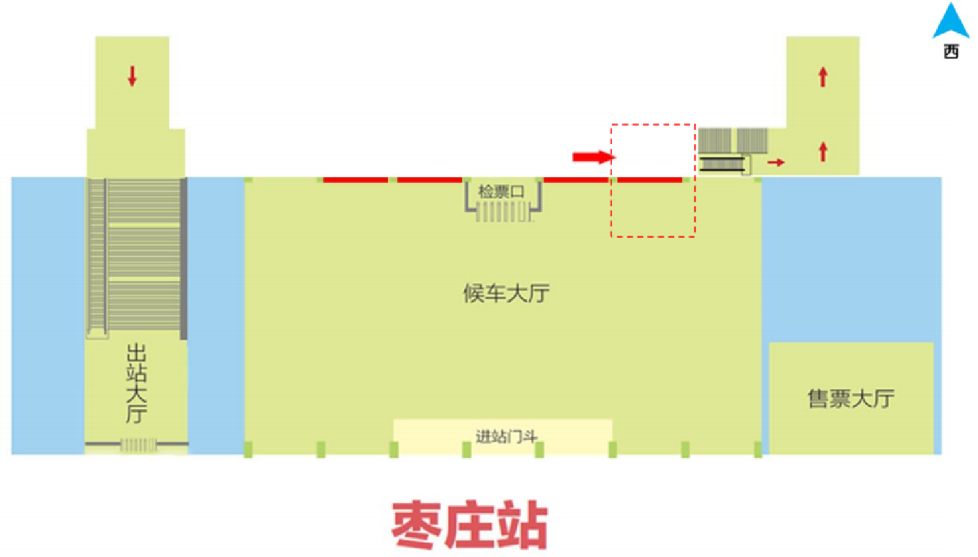 枣庄站广告-候车厅LED信息屏最右侧灯箱点位图