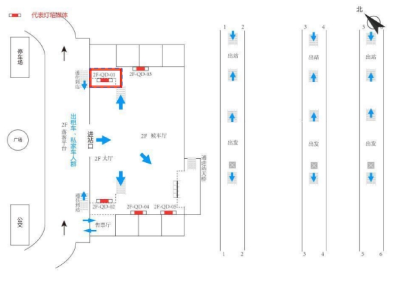 周口东站-进站二层候车厅灯箱1点位图
