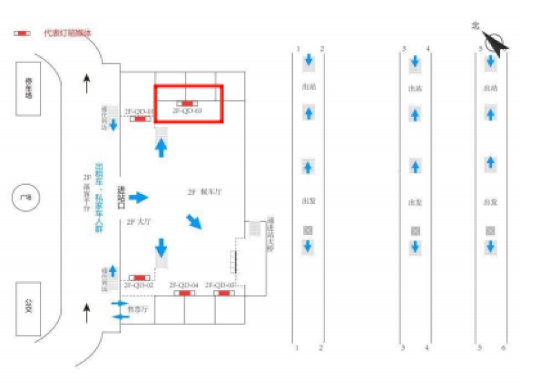 周口东站-进站二层候车厅灯箱3点位图