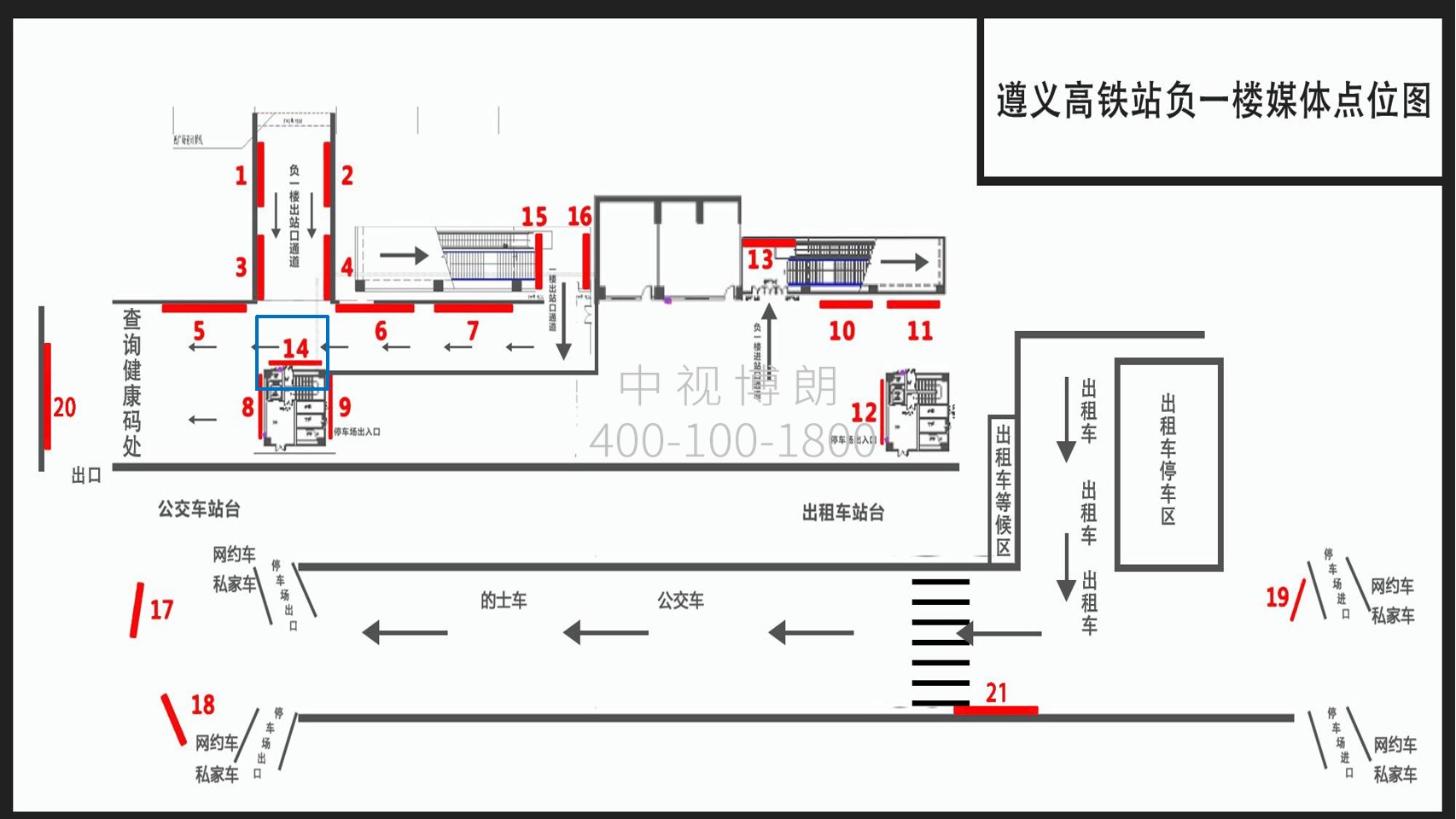 Реклама станции Zunyi-Световой ящик 5Точечная диаграмма