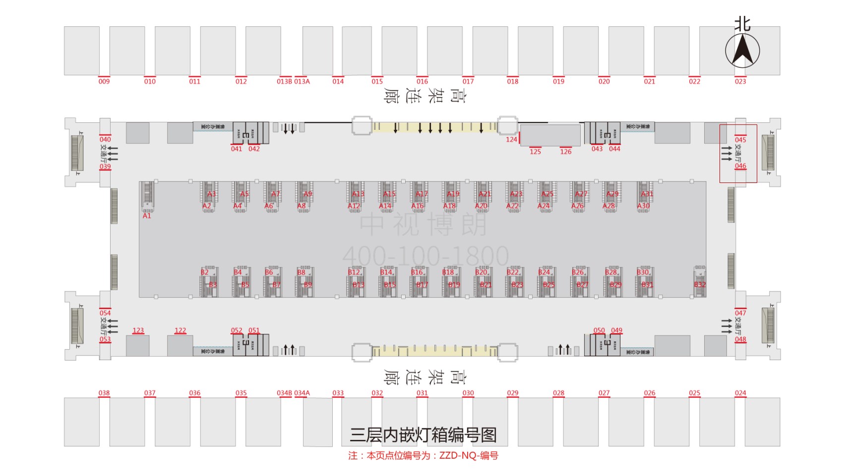 郑州东站广告-进站交通区灯箱点位图