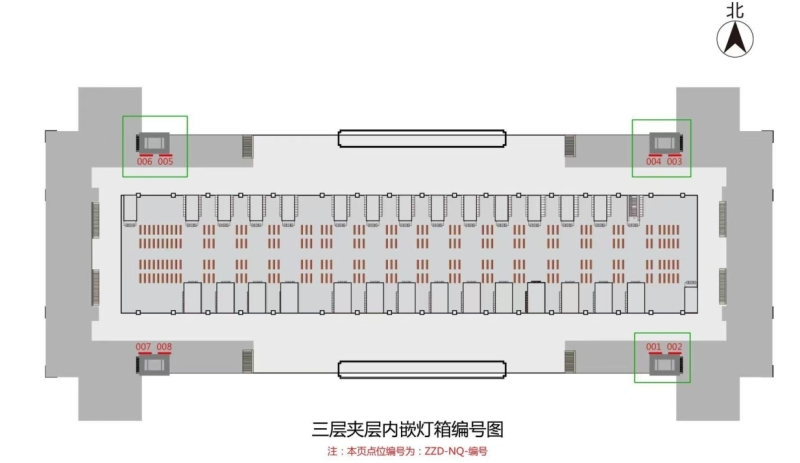 郑州东站广告-进站候车厅内嵌灯箱点位图
