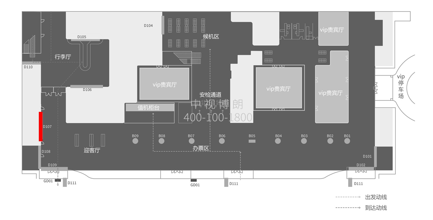 琼海博鳌机场广告广告-F1到达厅墙面灯箱位置图