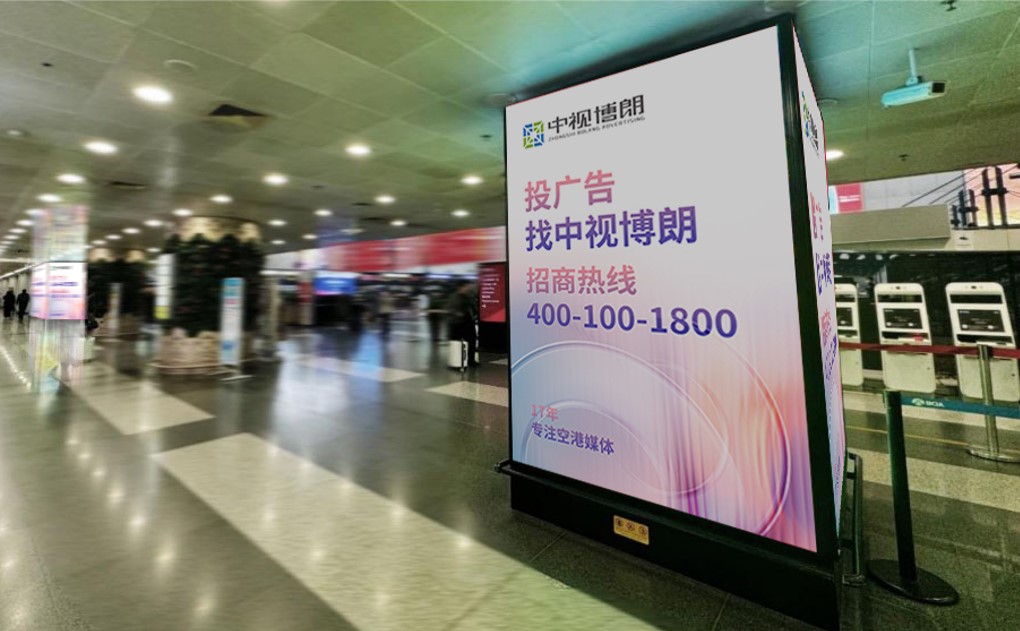首都机场广告-T2国内出发值机厅灯箱套装2