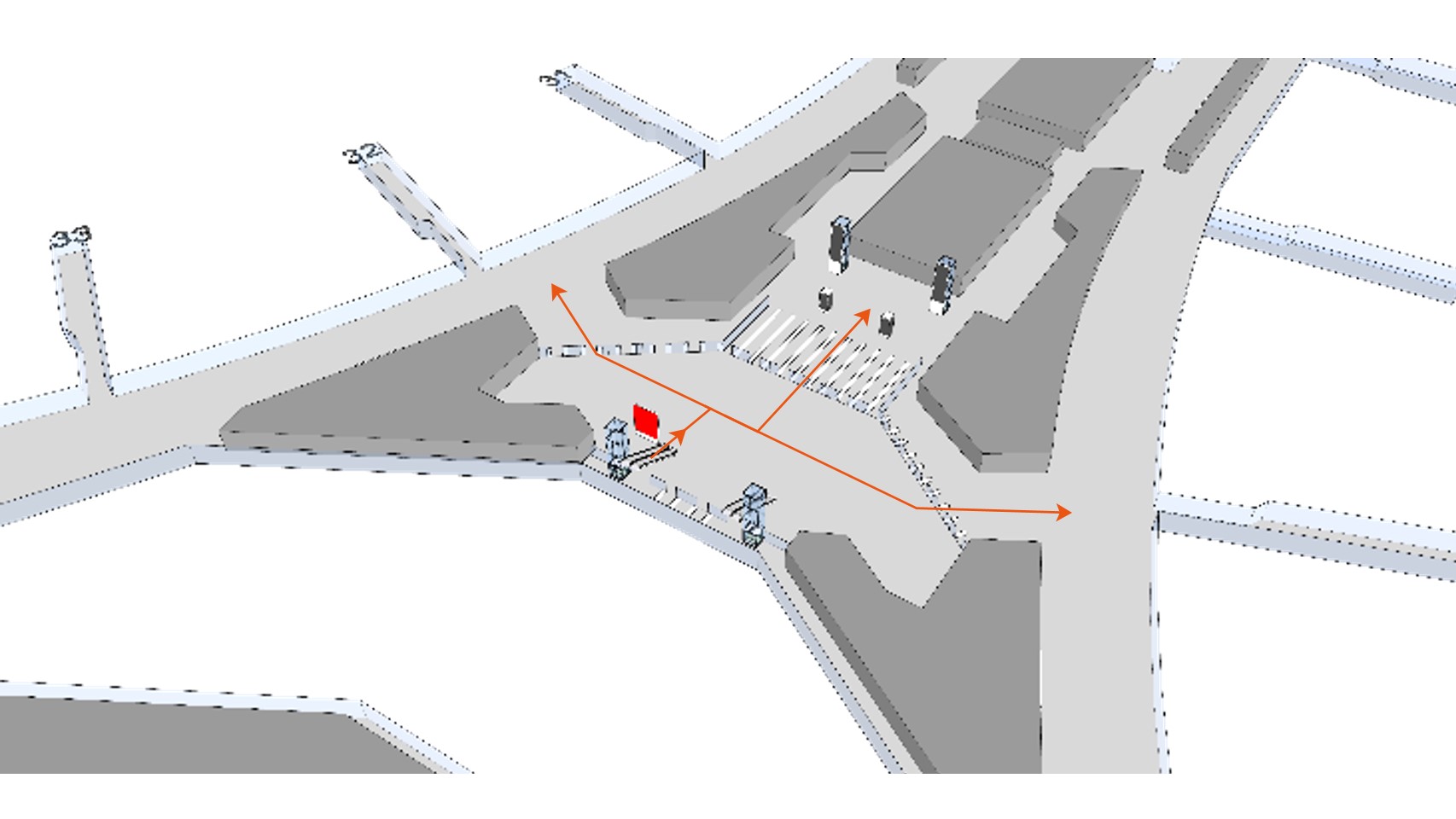 北京首都机场广告-T3国内出发安检区LED大屏位置图