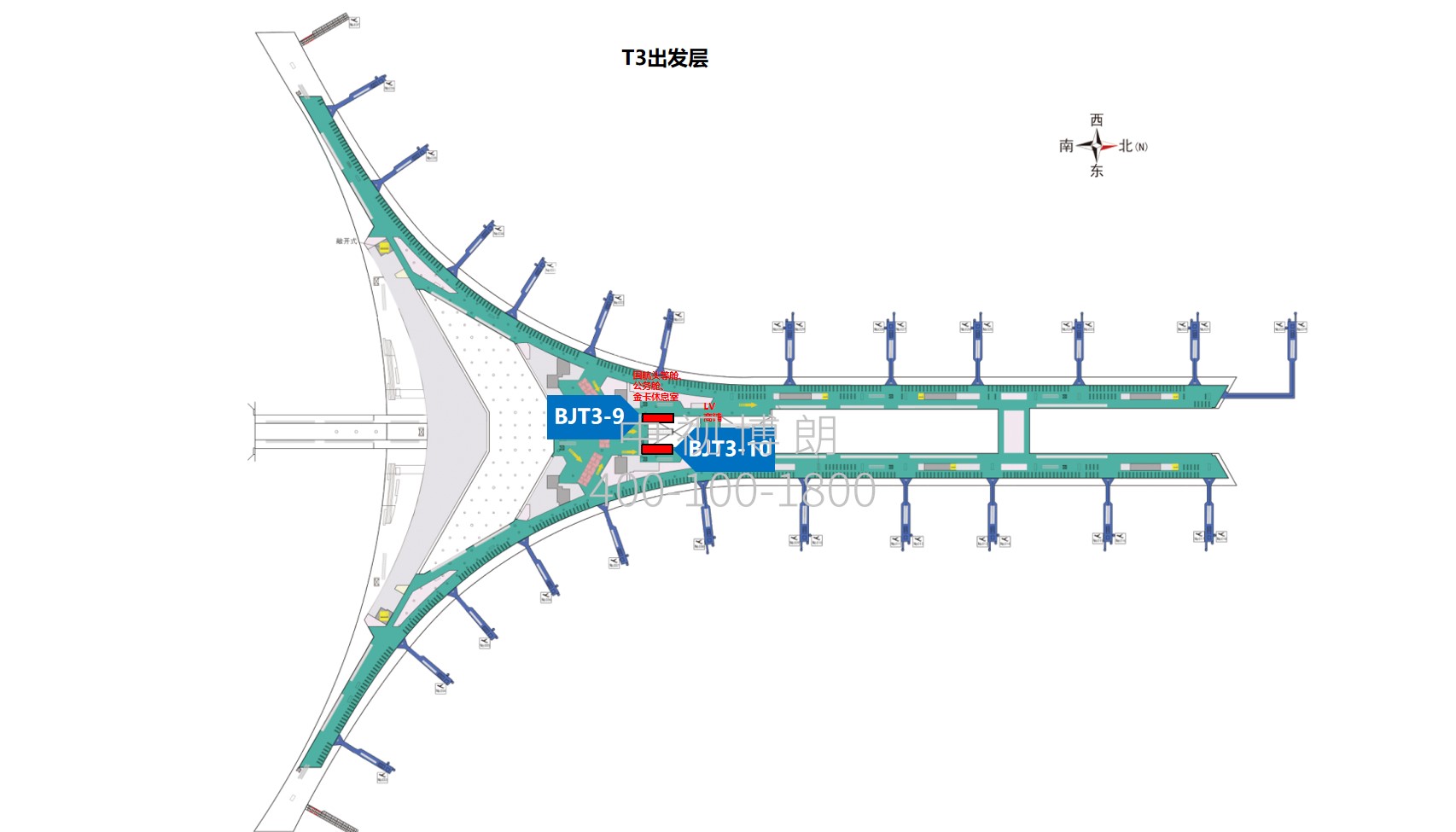 北京首都机场广告-T3 Domestic Departure Security Zone Light Box Set 1位置图
