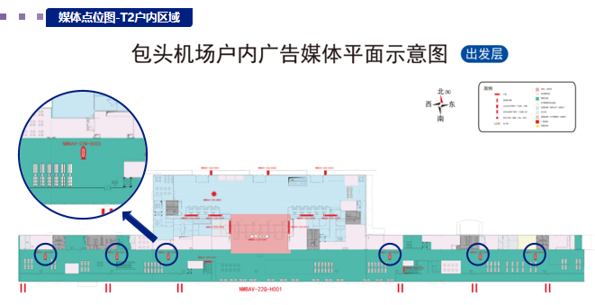 Реклама аэропорта Баотоу-световой ящик зоны вылетаТочечная диаграмма