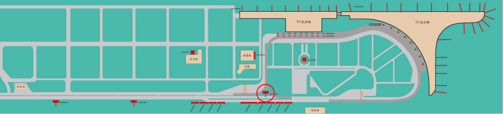 长春龙嘉机场广告-机场路立交桥高立柱G001位置图