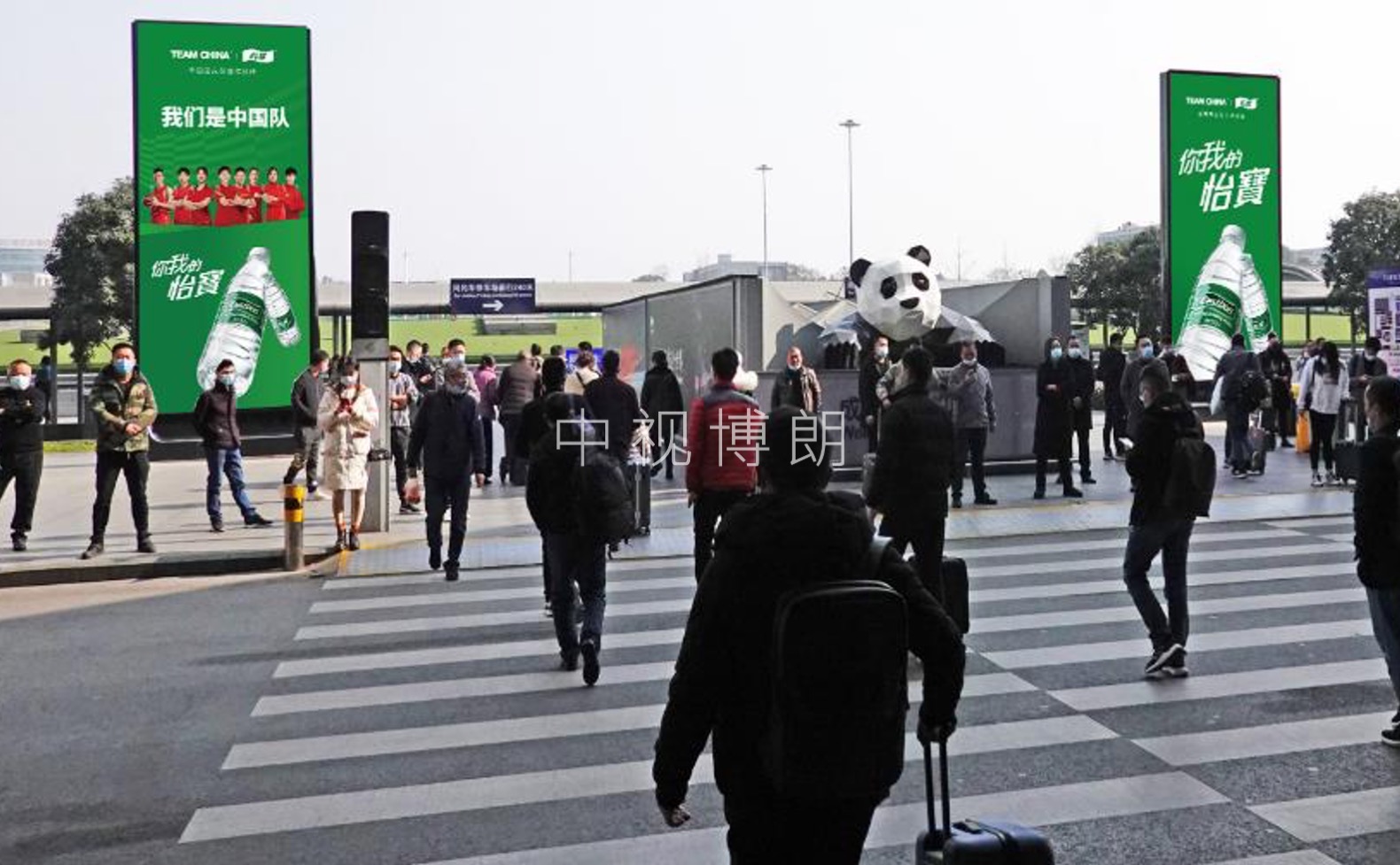 成都双流机场广告-国内到达A/B出口双面灯箱
