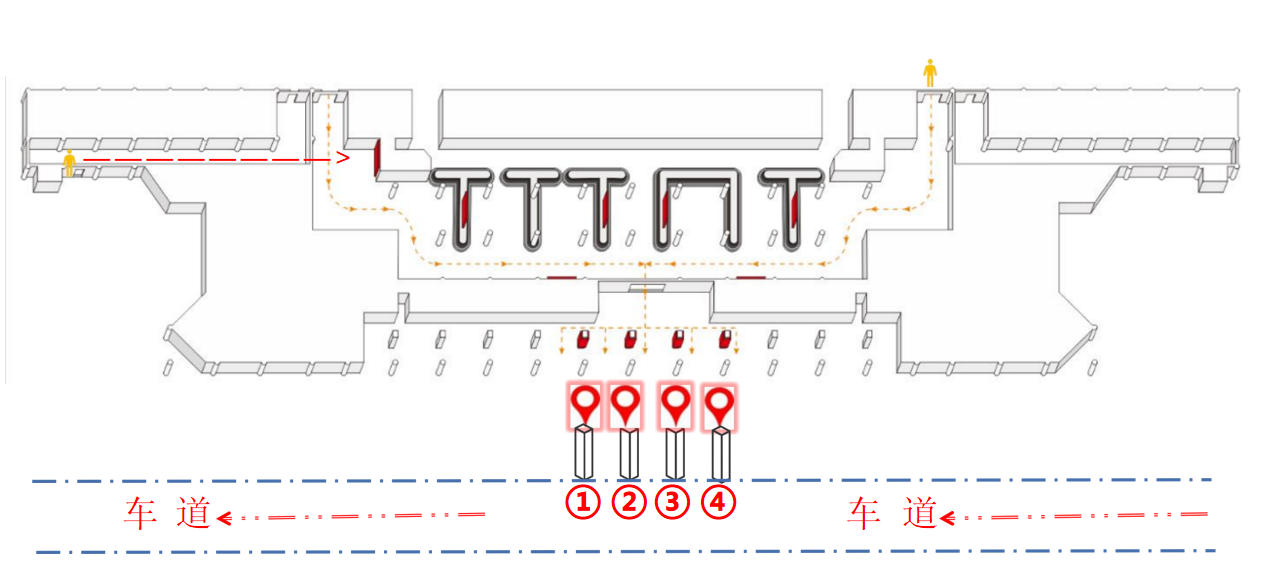 Chengdu Airport Advertising-T1 International Arrival Outdoor Lane Pillar Light BoxBitmap