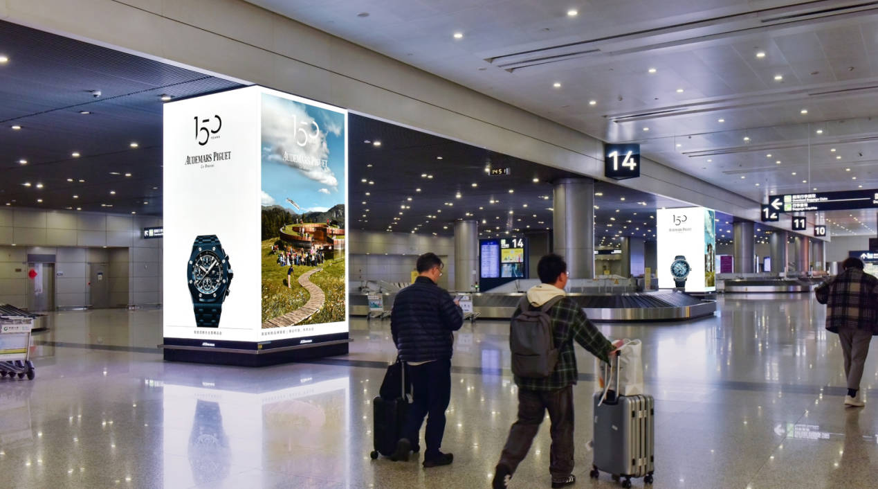 Chengdu Airport Advertising-T2 Domestic Arrival Luggage Hall Pillar Light Box Set