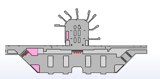 长沙黄花机场广告-T2国内出发安检口刷屏套装位置图