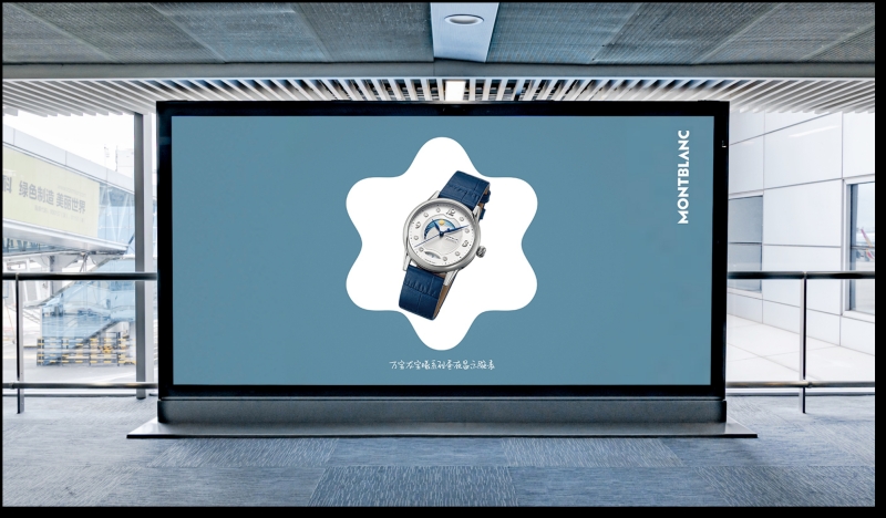 长沙机场T2国内到达行李厅墙面灯箱1