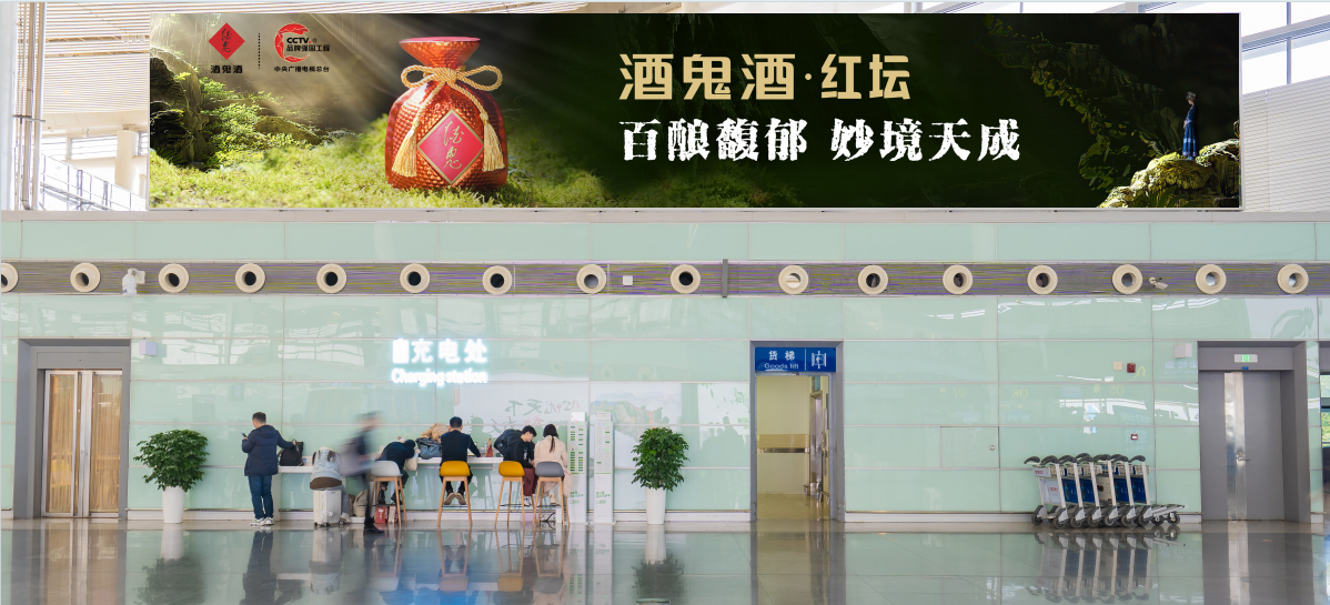长沙黄花机场广告-T2国内出发大厅东面墙面灯箱