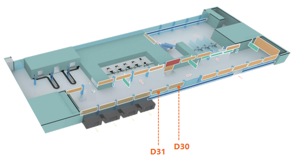 大理机场广告-F1层出发大厅灯箱点位图