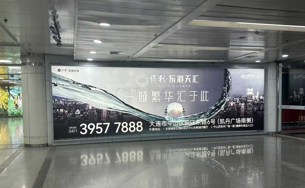 大连机场广告-国内到达A区出口右侧灯箱D02