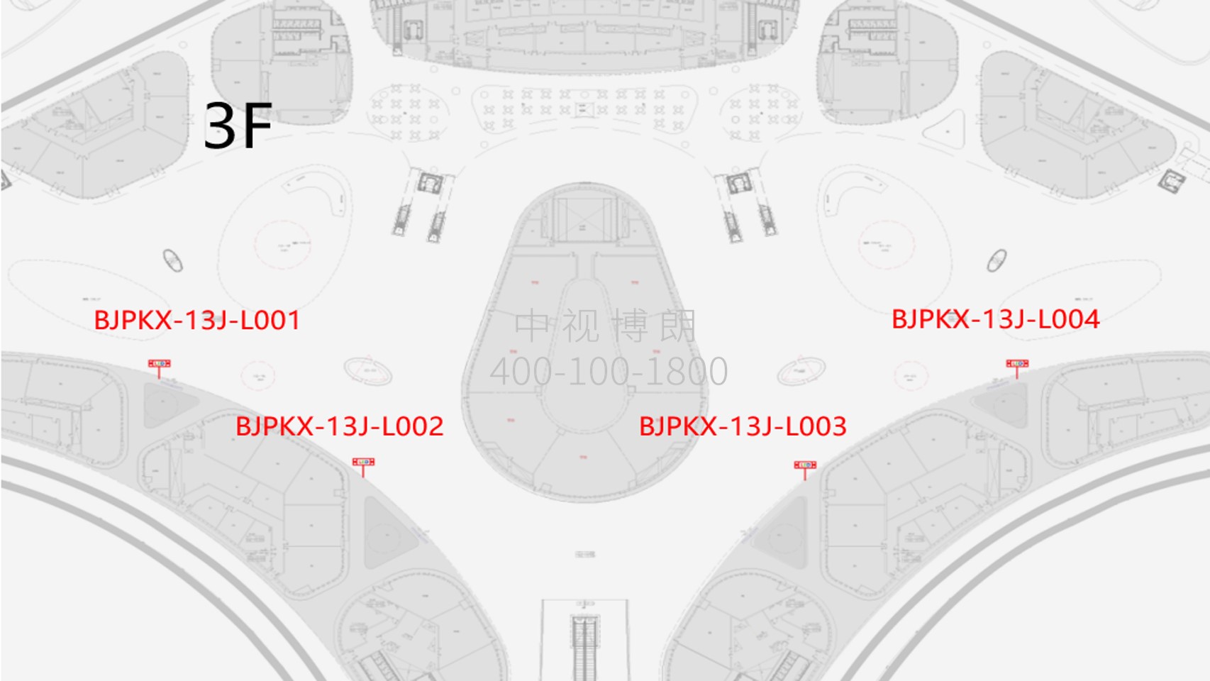 北京大兴国际机场广告-国际出发安检区LED套装位置图