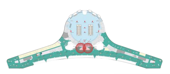 鄂尔多斯机场广告-T2出发厅安检通道灯箱套装点位图