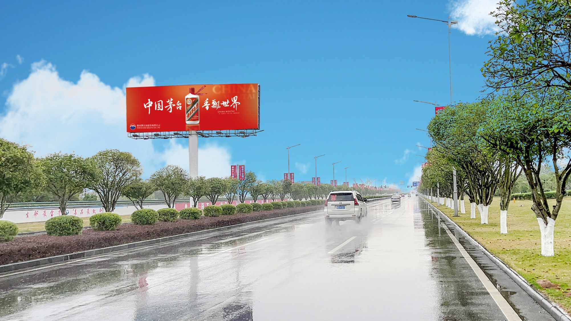 机场广告-户外出机场路高立柱2