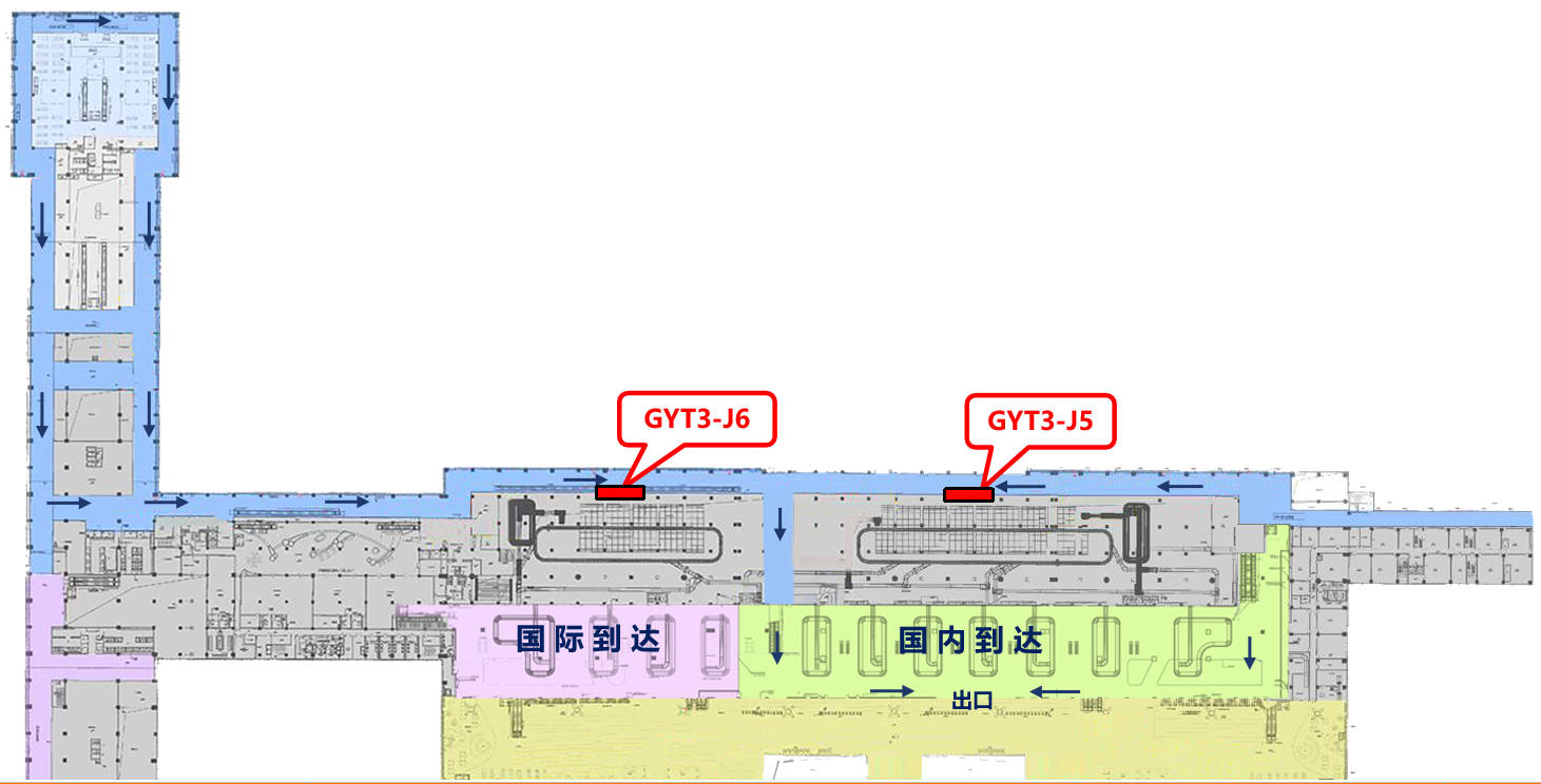 贵阳机场广告-国内到达通廊灯箱套装点位图
