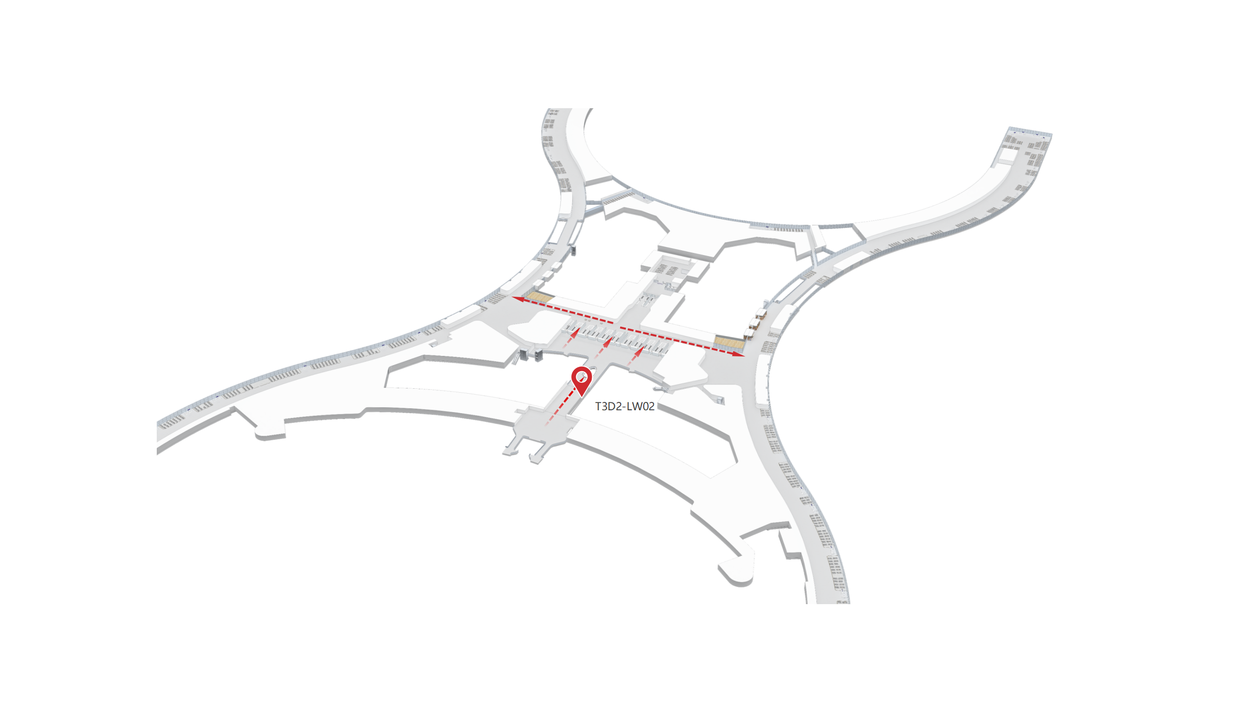 广州白云机场广告-GTC通往国内安检通道灯箱2位置图