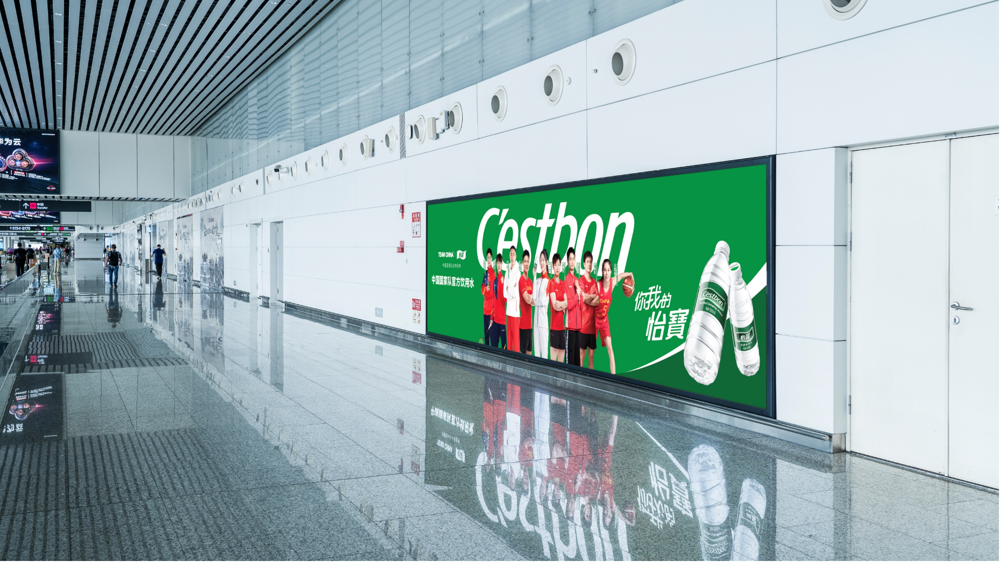 广州机场广告-T2国内混流区墙体灯箱套装