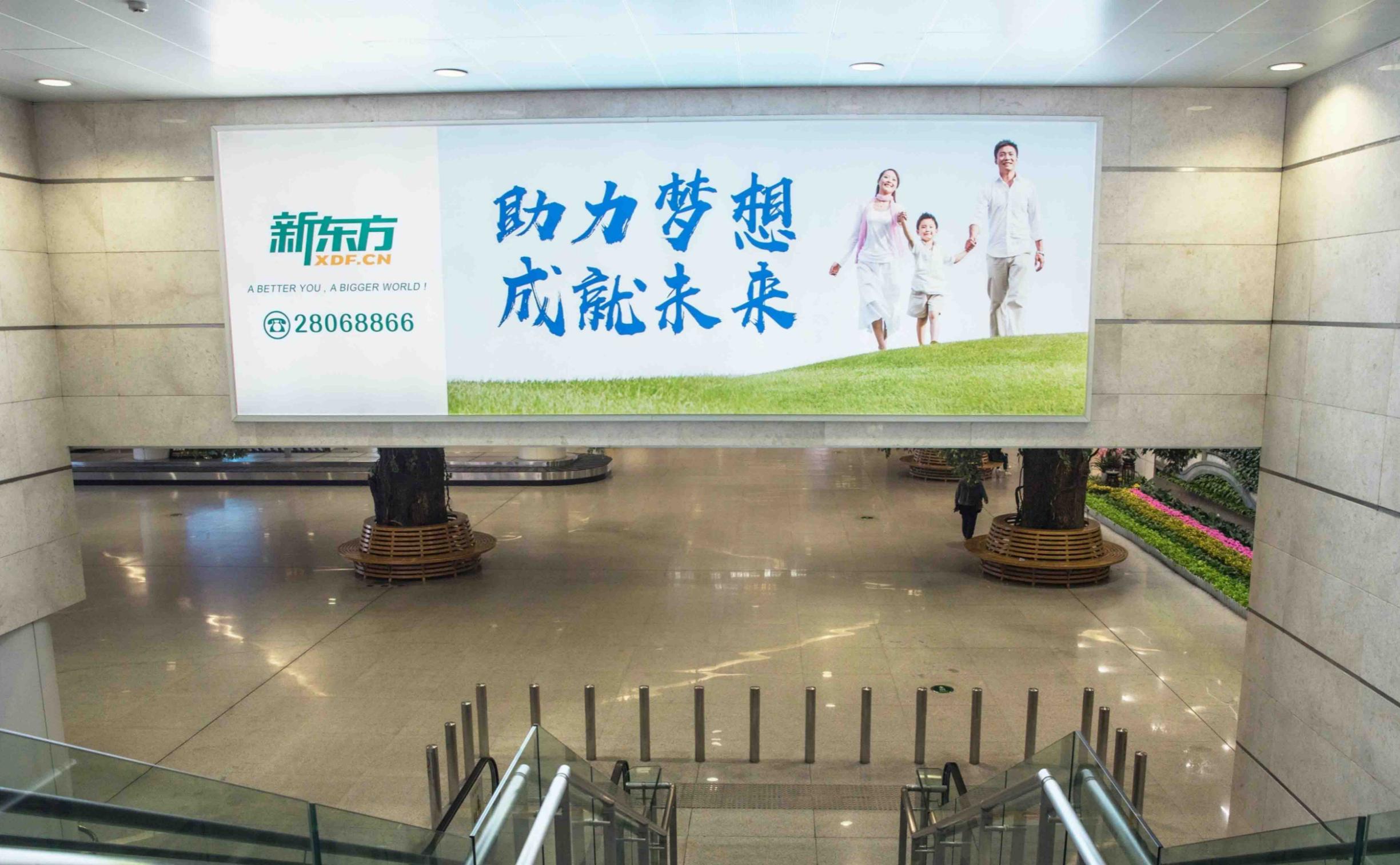 杭州萧山机场广告-T3国内到达通廊灯箱DA82